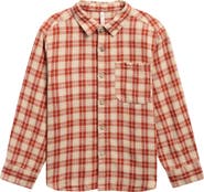 Rylee + Cru Kids' Plaid Collared Long Sleeve Shirt