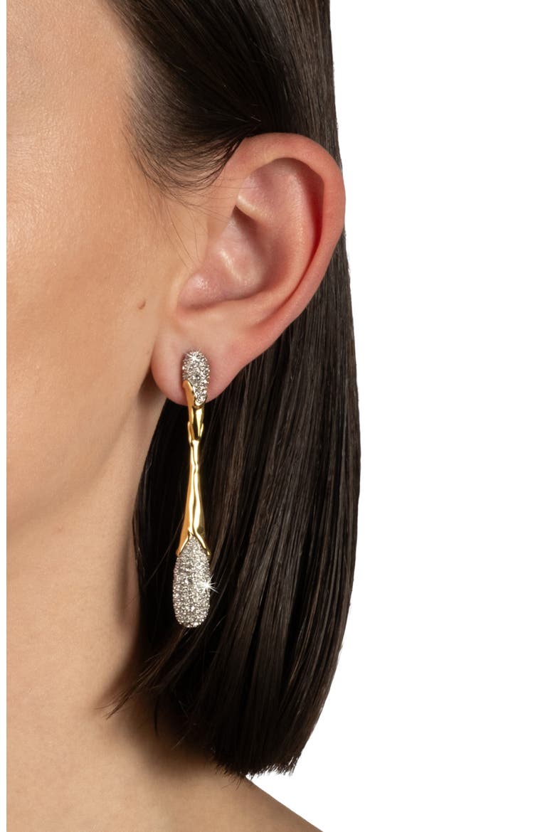 Solanales Crystal Pavé Teardrop Earrings, Alternate, color, CRYSTALS