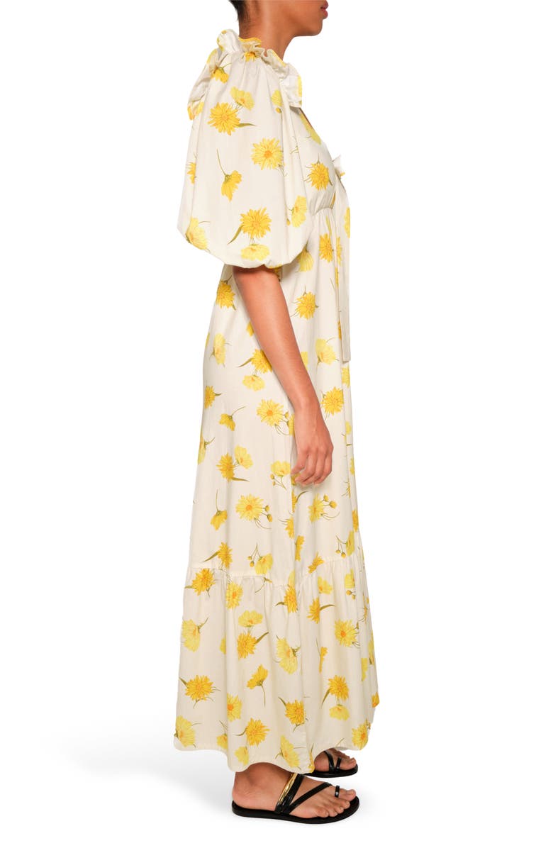 The Lulo Project Cielo Ruffle Hem Maxi Dress, Alternate, color, Maxi Daisy