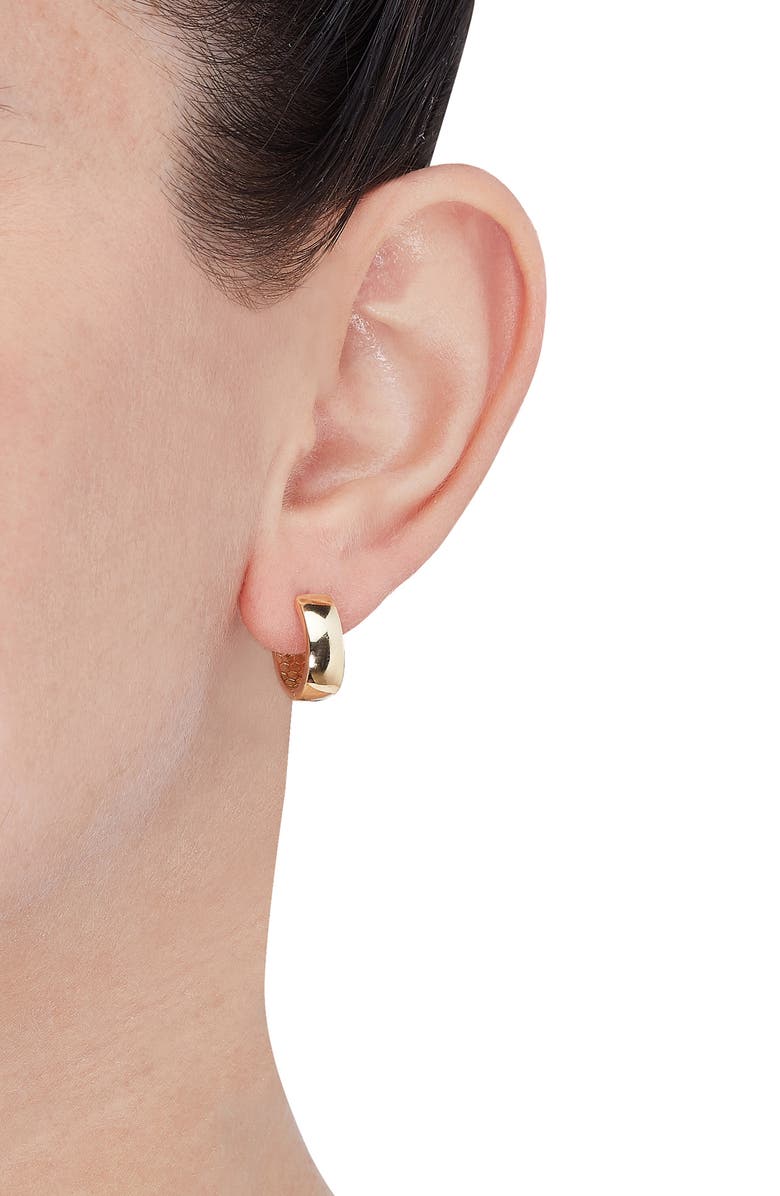 Frankie & Zoe 14K Yellow Gold Huggie Hoop Earrings, Alternate, color, Yellow Gold