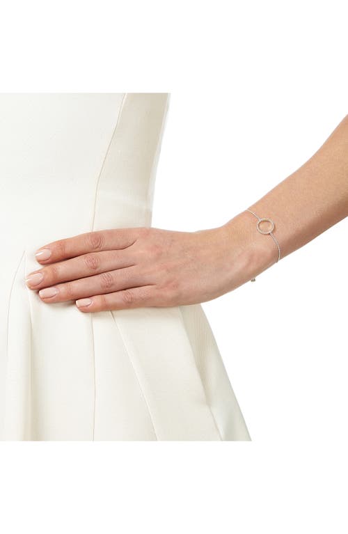 Monica Vinader Naida Open Circle Bracelet In Silver