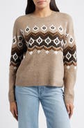 Vince Camuto Fair Isle Crewneck Sweater
