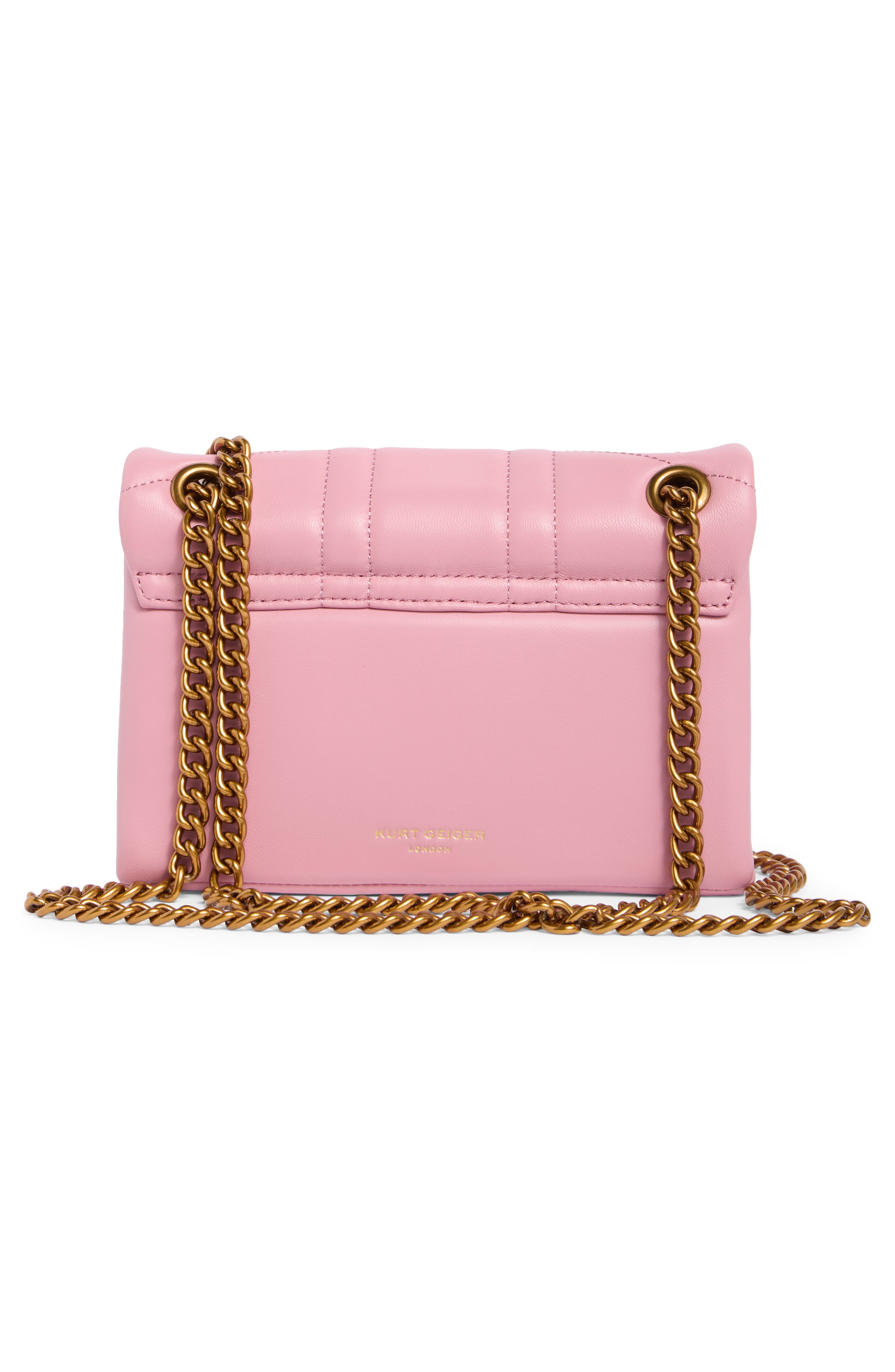 Kurt Geiger London Kensington Mini Quilted Crossbody Bag, Alternate, color, Pink