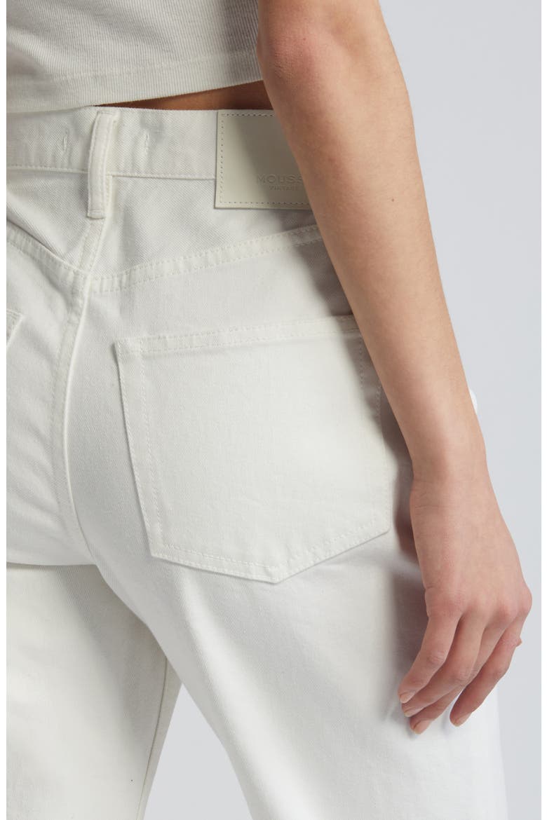 Amherst High Waist Step Raw Hem Wide Leg Jeans, Alternate, color, WHITE