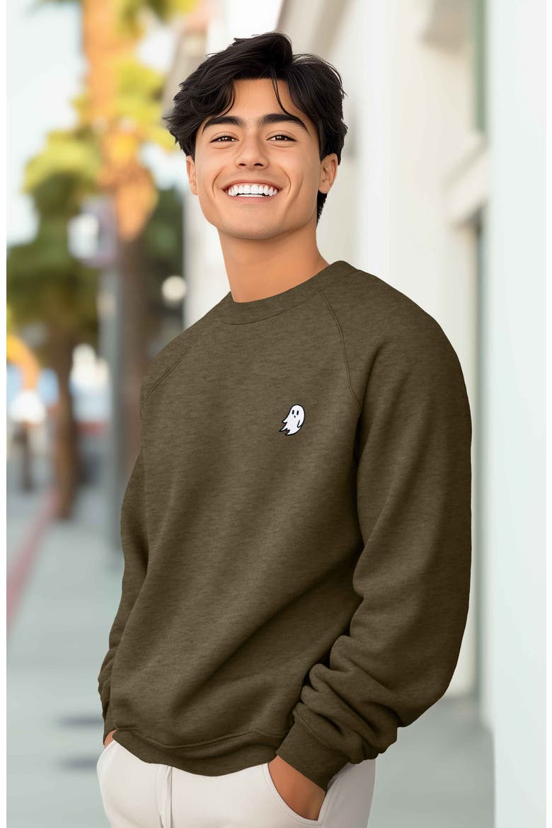 Ghost Fleece Sweatshirt, Alternate, color, Heather Olive