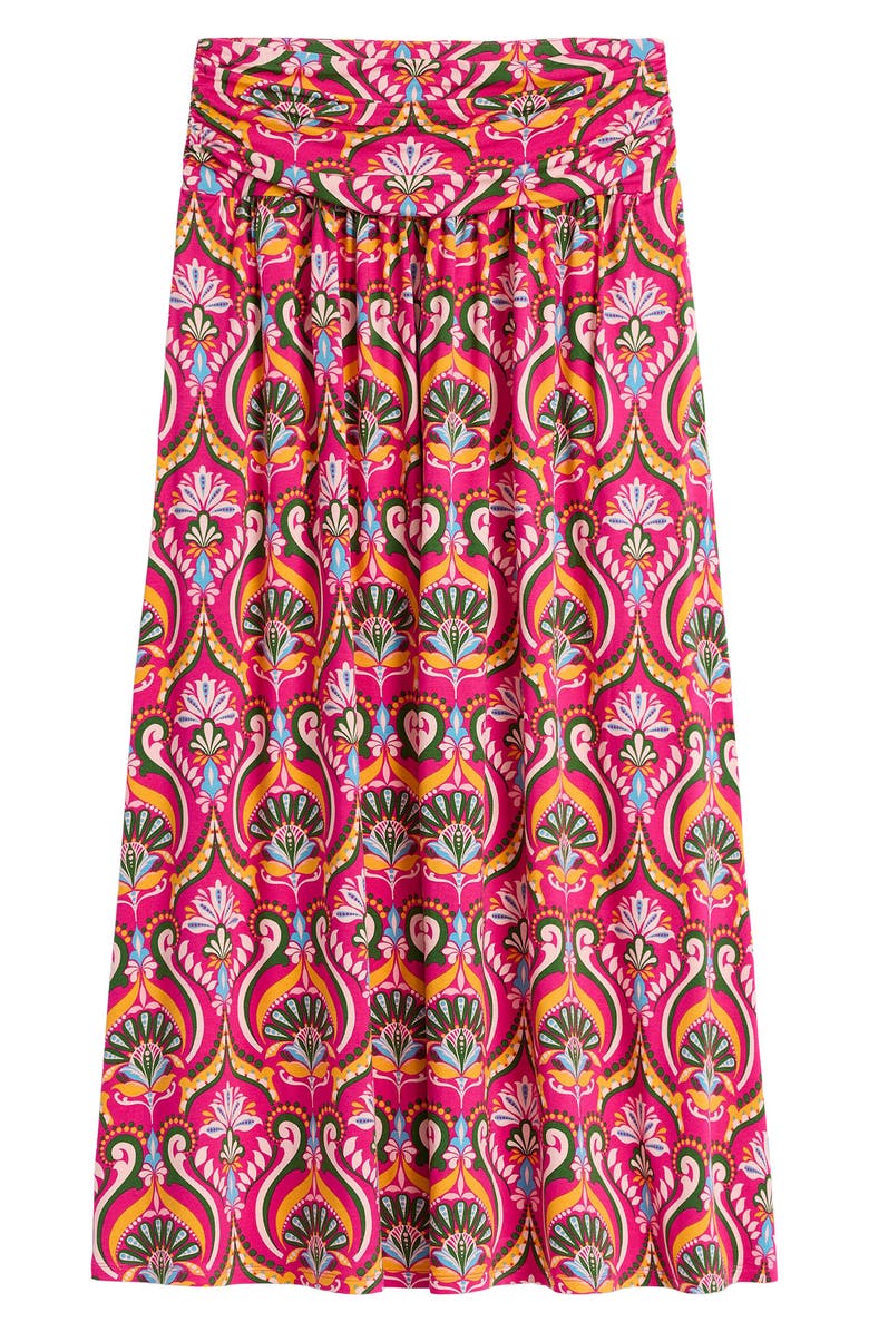 Boden Rosaline Medallion Print Jersey Maxi Skirt, Alternate, color, Pink Peony, Ornamental Floral