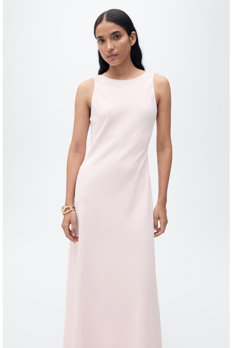 Open Back Satin Gown, Alternate, color, PASTEL PINK