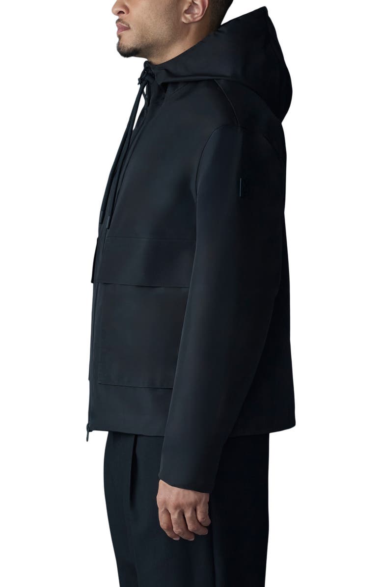 Mackage Eric Hooded Raincoat, Alternate, color, Black-Trench