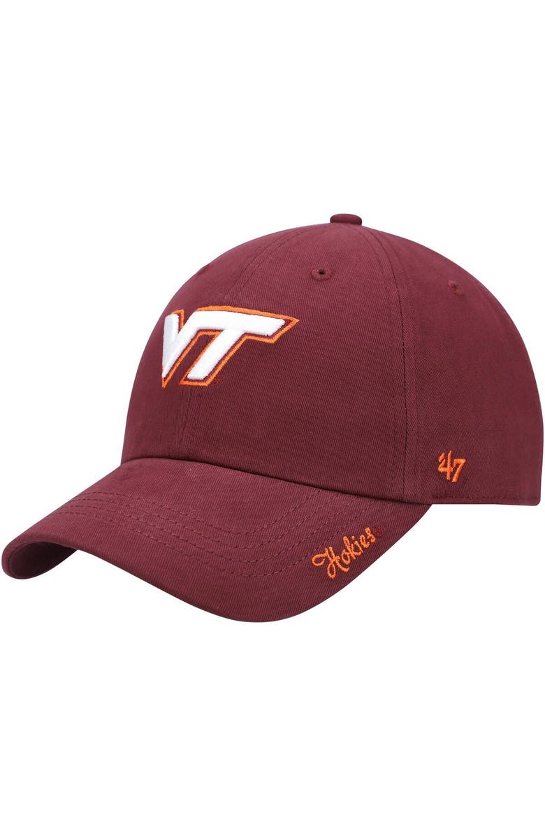 '47 Women's '47 Maroon Virginia Tech Hokies Miata Clean Up Logo Adjustable Hat, Main, color, 
