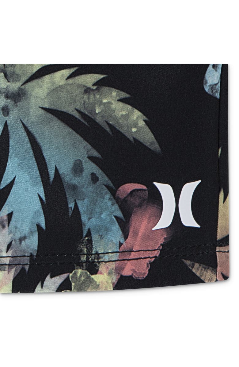 Hurley Two-Piece Rashguard Swimsuit, Alternate, color, Black