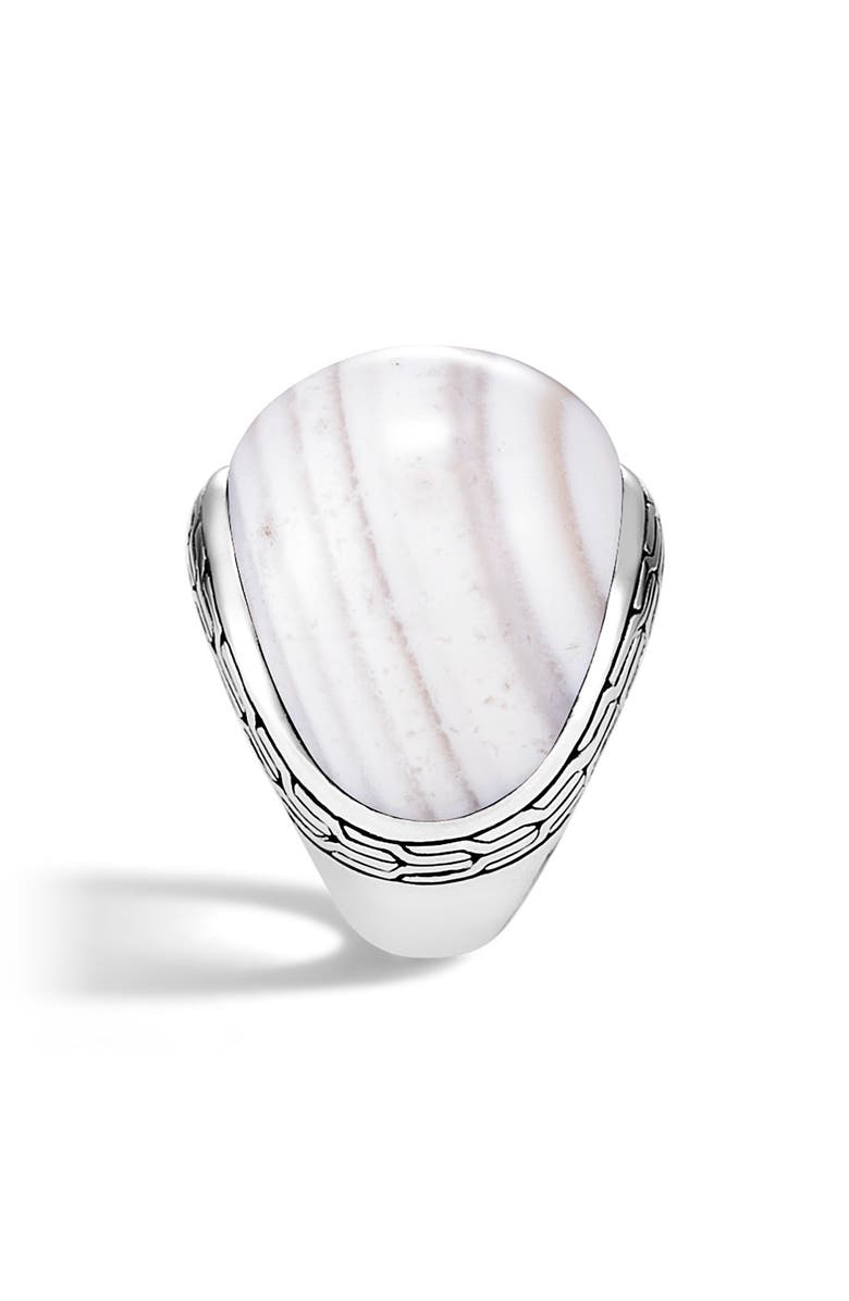 John Hardy Classic Silver Chain Dome Ring, Alternate, color, 