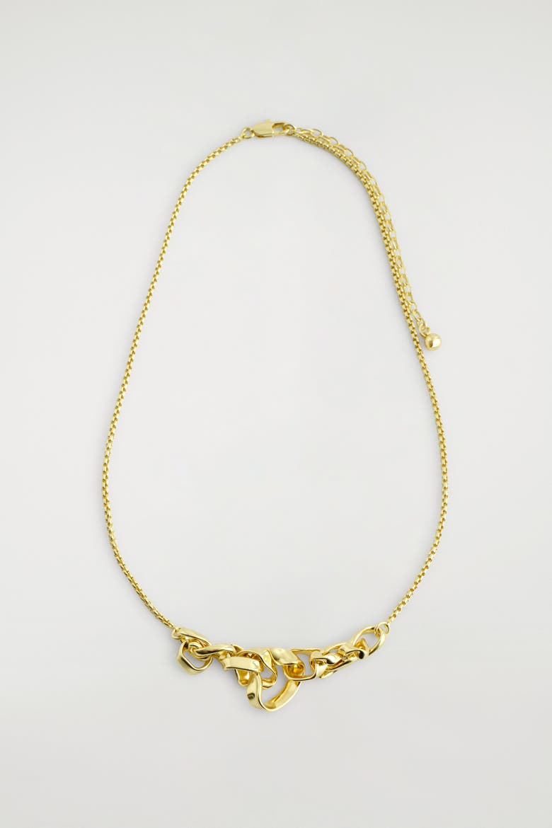 Twisted Ribbon Necklace, Alternate, color, GOLD