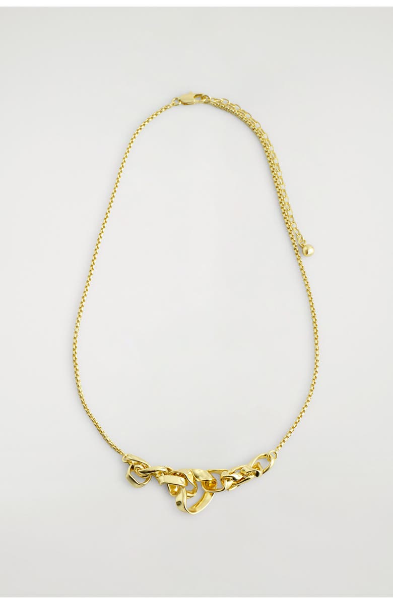 COS Twisted Ribbon Necklace, Alternate, color, Gold