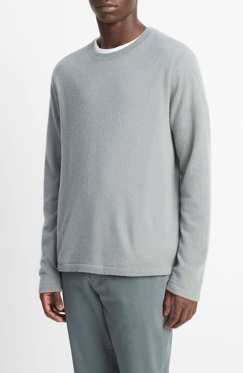 Vince Cashmere & Mulberry Silk Crewneck Sweater, Alternate, color, Light Harbor Blue