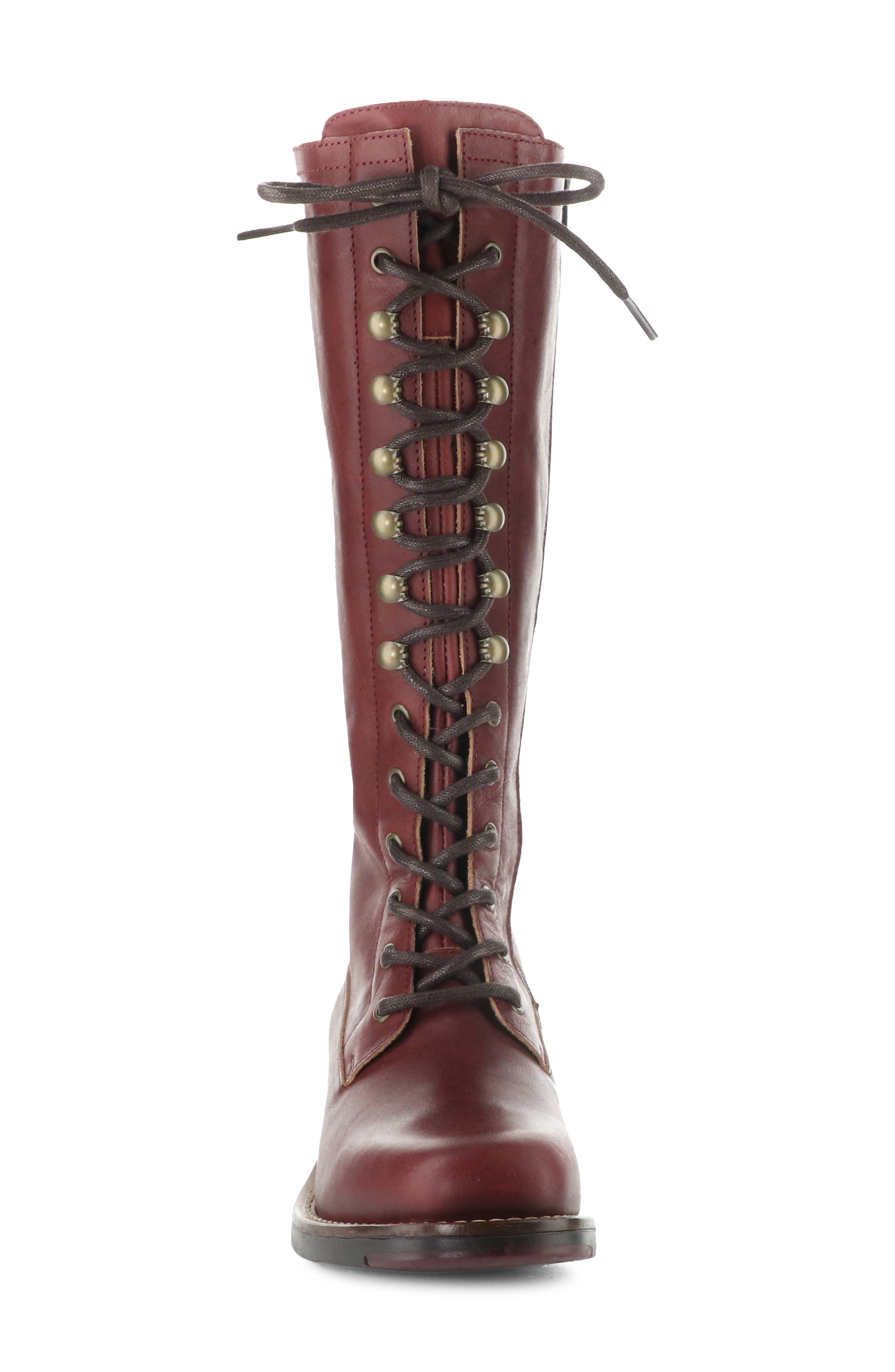 Reil Leather Tall Boot, Alternate, color, 003 RED