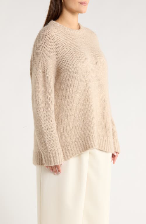 Nordstrom Metallic Crewneck Sweater In Neutral