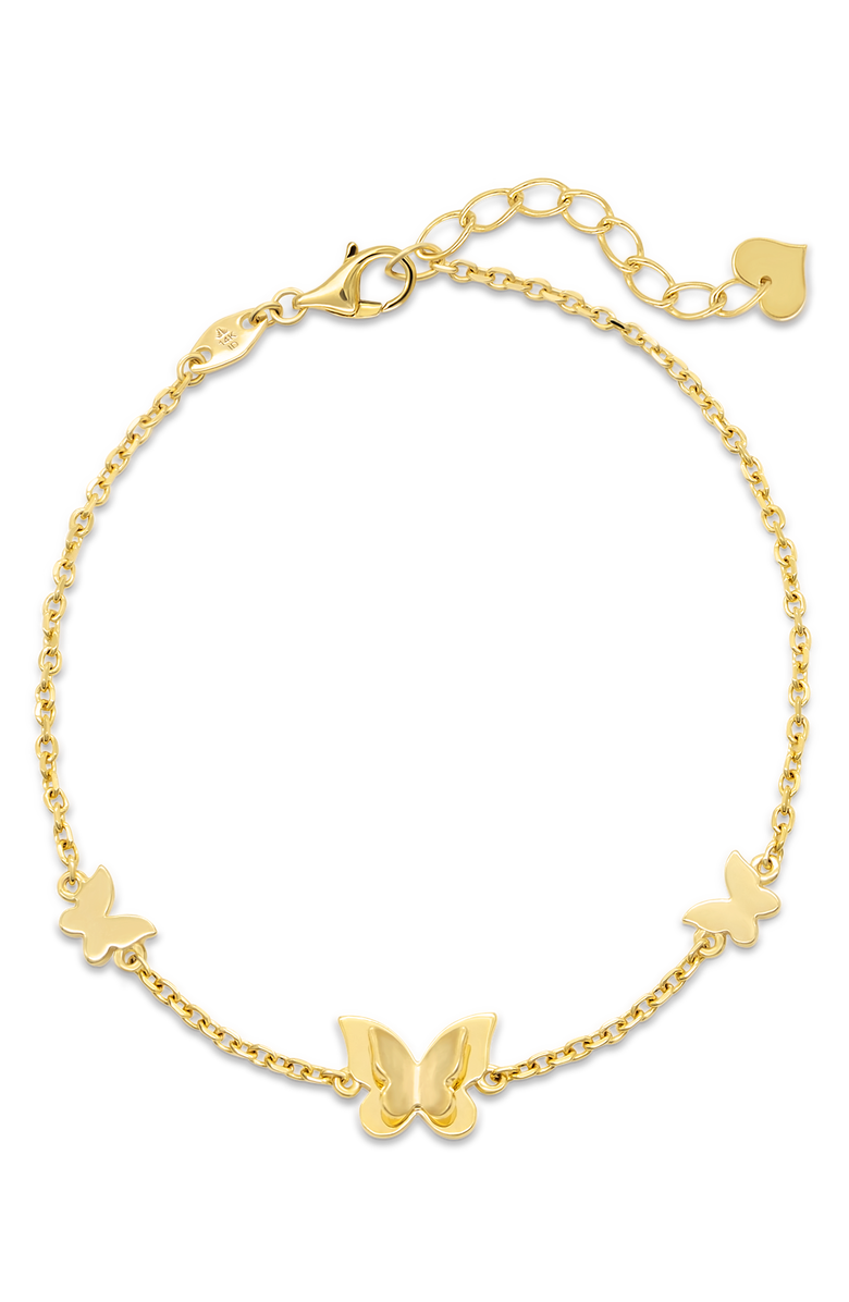DEVATA Butterfly Chain Bracelet in 14K Gold, 8mm, Main, color, Yellow Gold