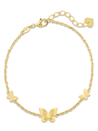 DEVATA Butterfly Chain Bracelet in 14K Gold, 8mm