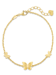 DEVATA Butterfly Chain Bracelet in 14K Gold, 8mm
