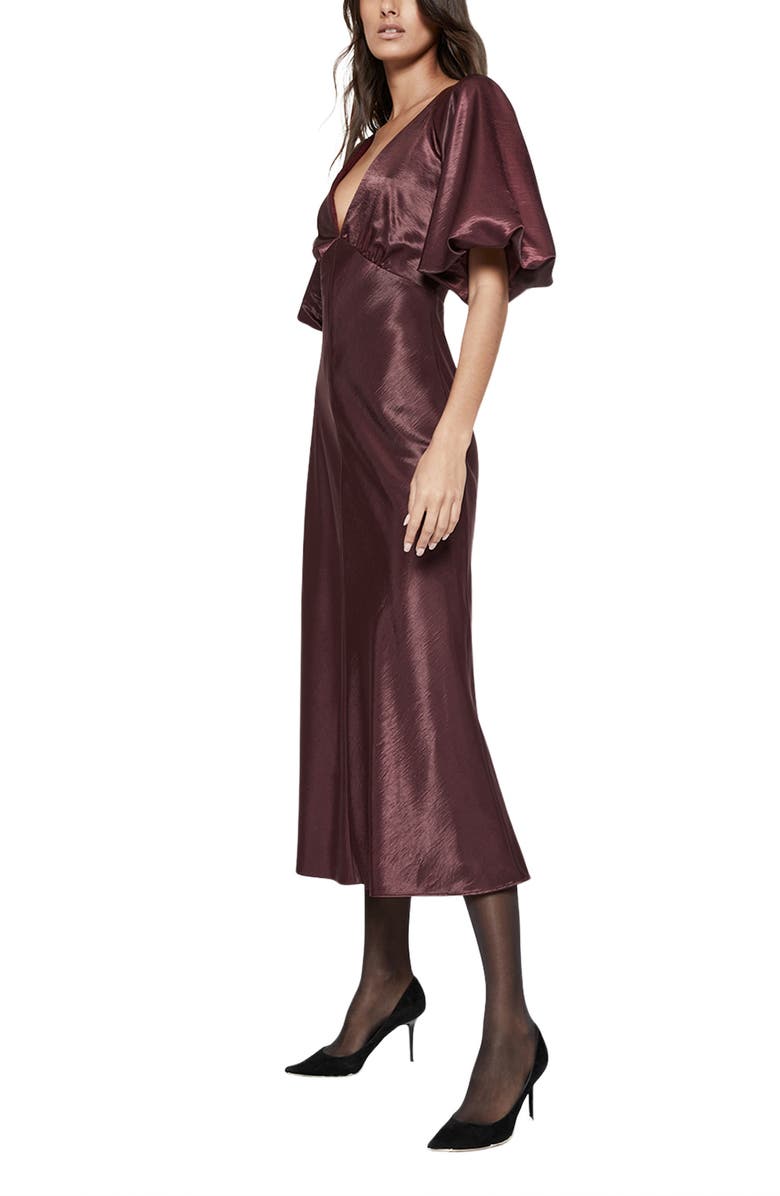 Bardot Everleigh Satin Midi Dress, Alternate, color, 