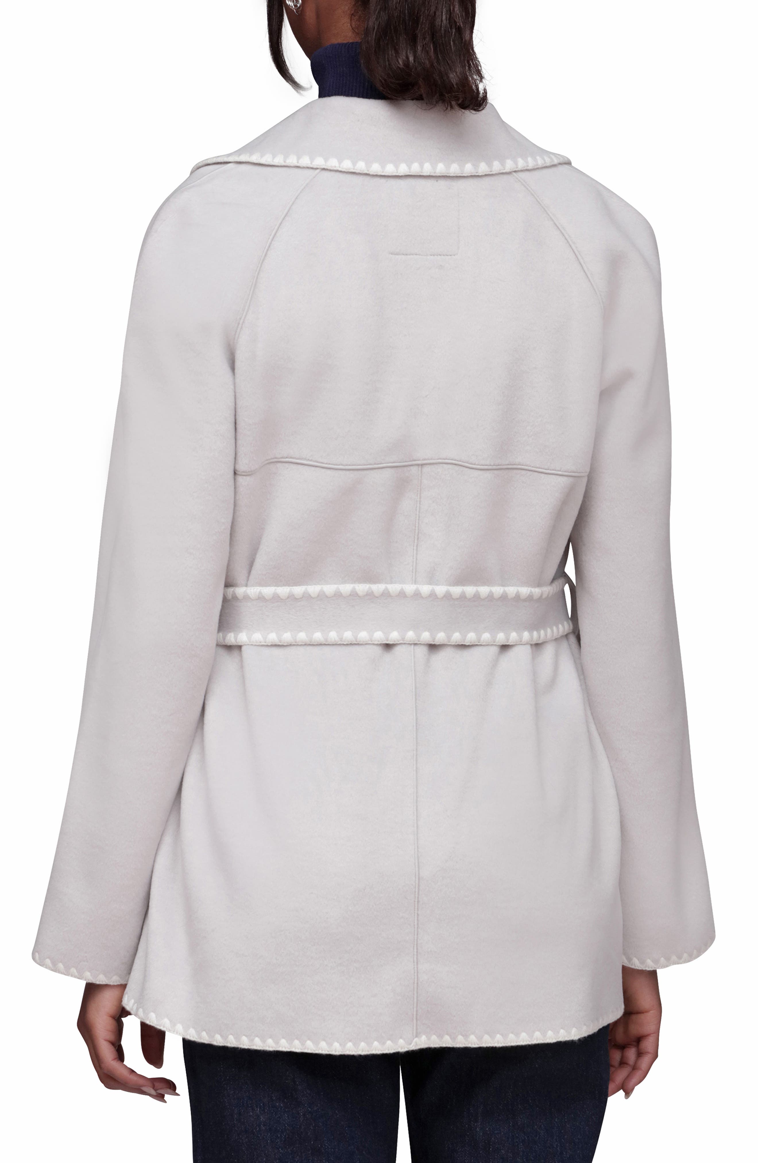 Contrast Stitch Belted Coat - image 2