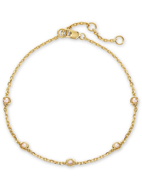 Devata Freshwater Pearl Chain Bracelet In Gold