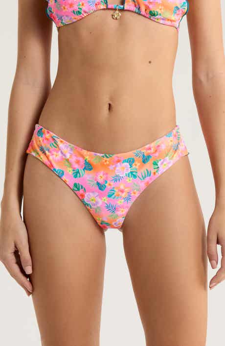 Kulani Kinis Lettuce Trim Thong Bikini Bottoms