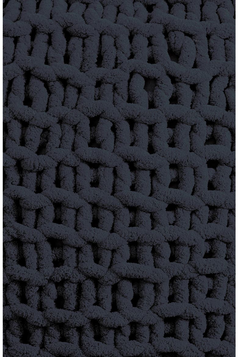 Chunky Knit Accent Pillow, Alternate, color, JET BLACK