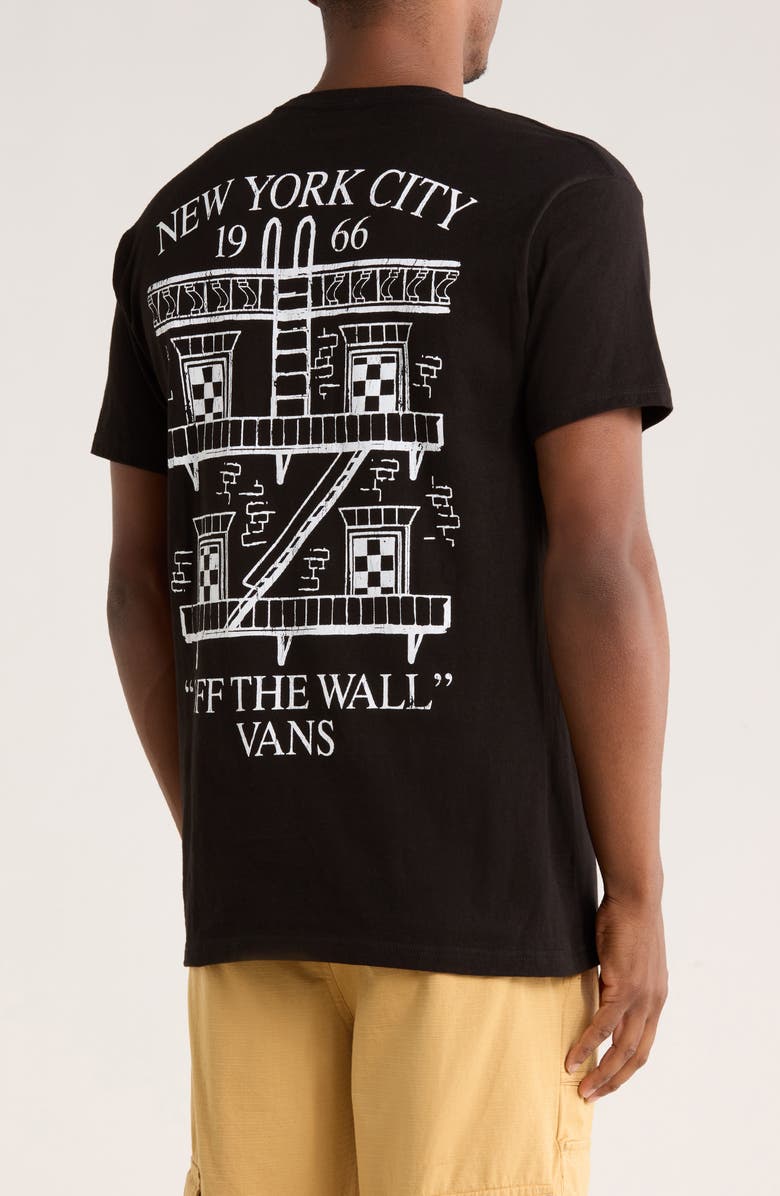 Vans NYC Fire Escape Logo Graphic T-Shirt, Alternate, color, Black