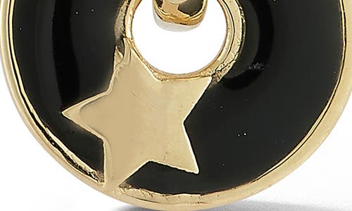 Ember Fine Jewelry 14k Gold Enamel Disc Drop Earrings In Gold