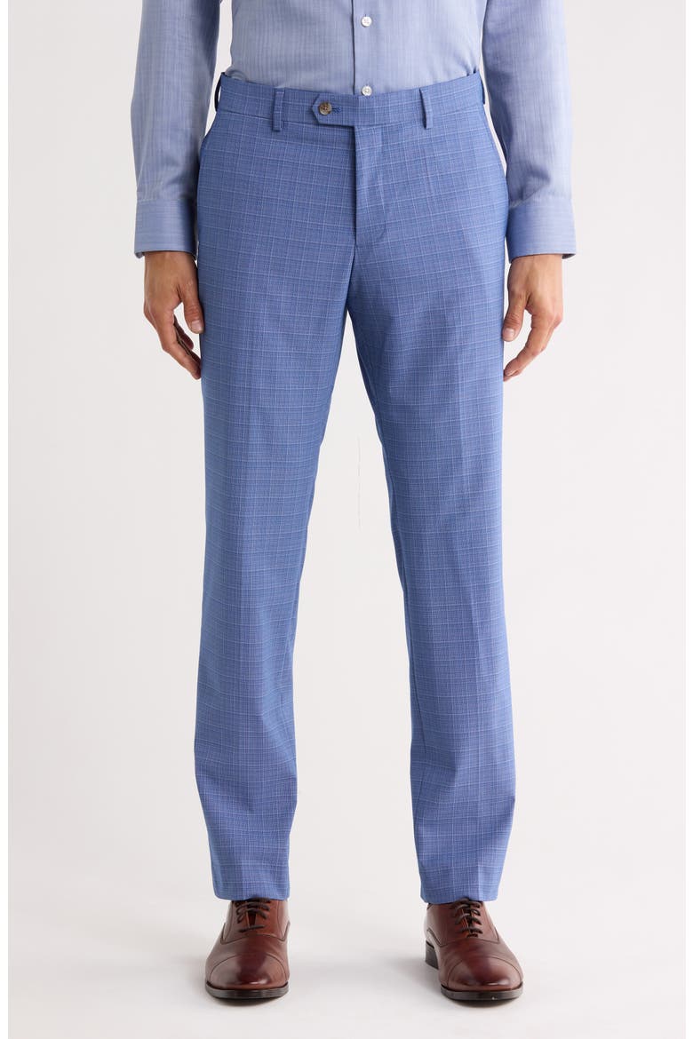 Plaid Suit Pants, Main, color, LIGHT BLUE