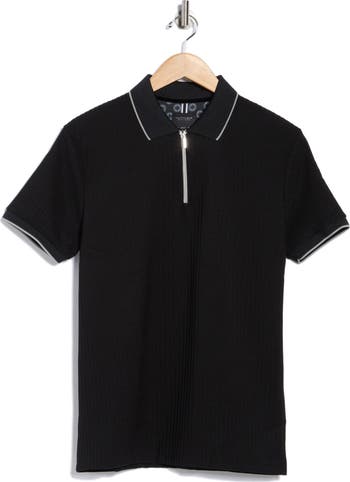 Tipped Half Zip Polo