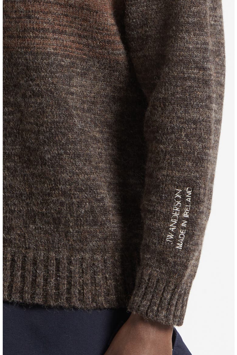 x Guinness Intarsia Logo Colorblock Wool Blend Sweater, Alternate, color, BROWN