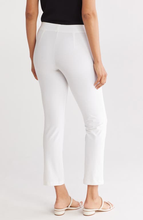 Eileen Fisher Slim Ankle Stretch Crepe Pants In White