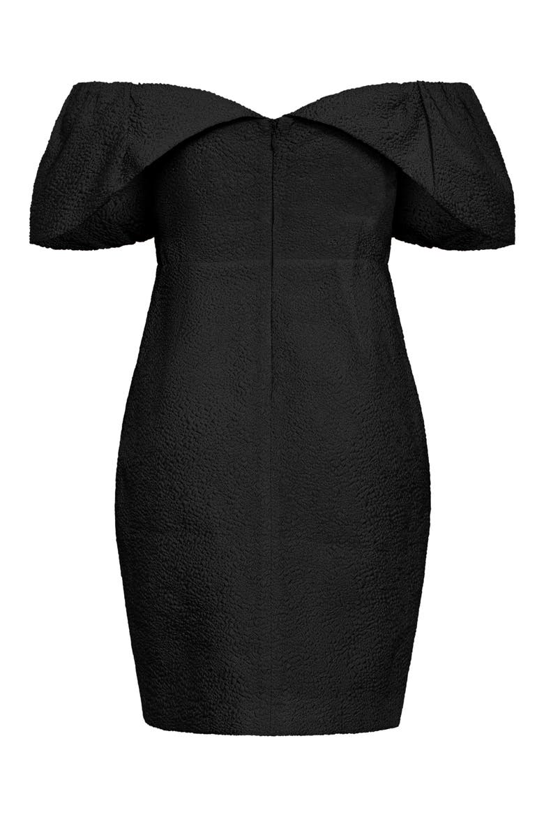 Jez Off the Shoulder Minidress, Alternate, color, BLACK