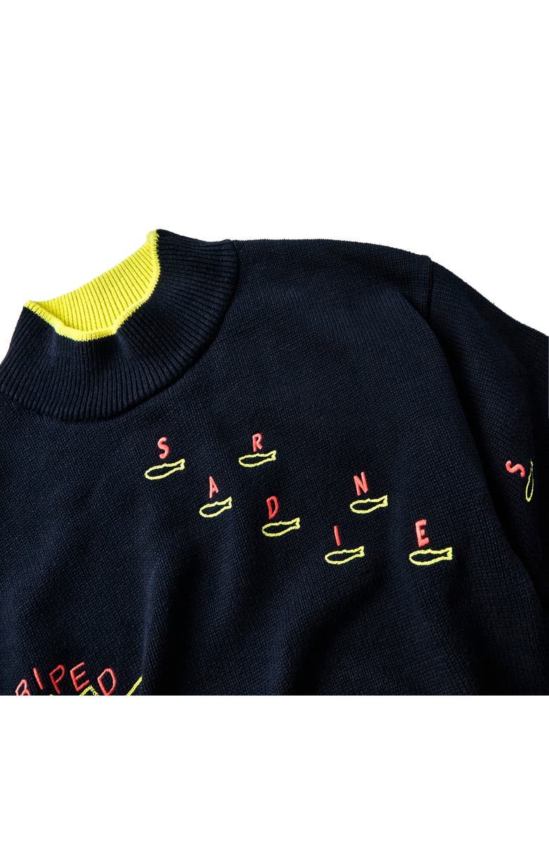 Tombolo 'Fishes of the North Atlantic' Sweater, Alternate, color, Navy