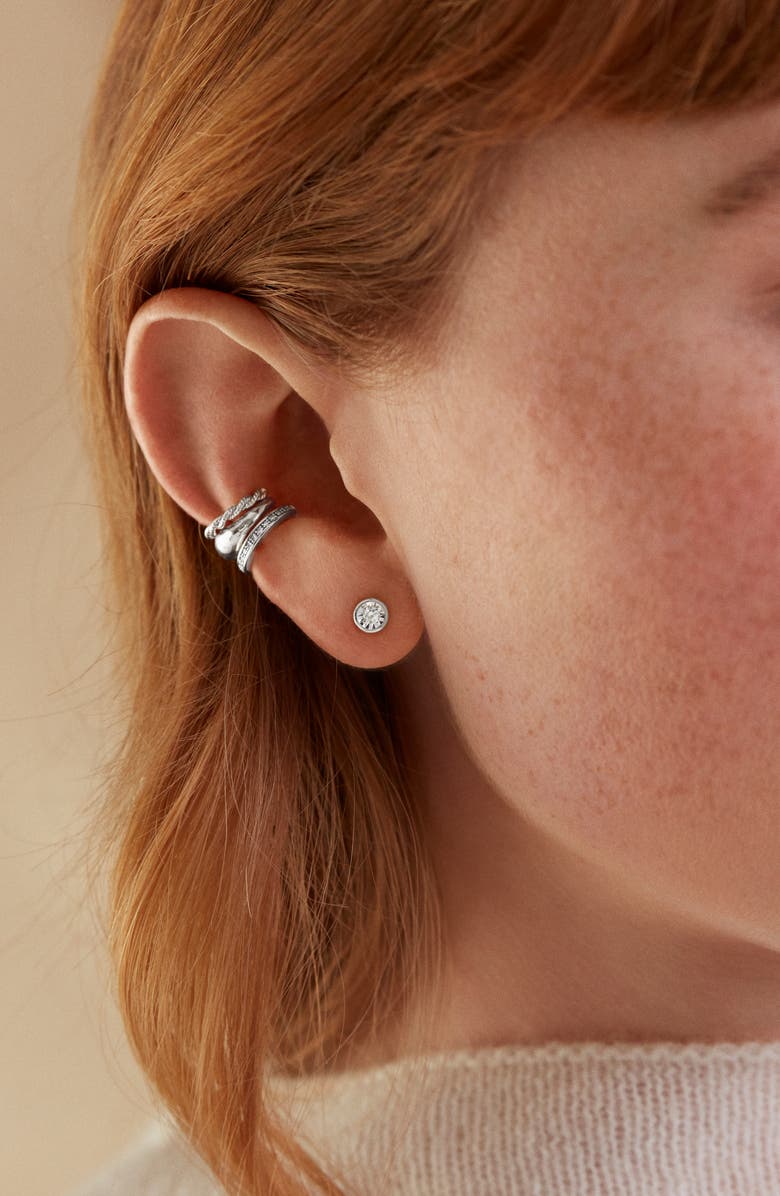 Monica Vinader Diamond Solitaire Stud Earrings, Alternate, color, Sterling Silver