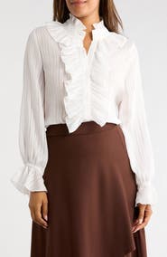 PATRIZIA LUCA Ruffled Long Sleeve Shirt