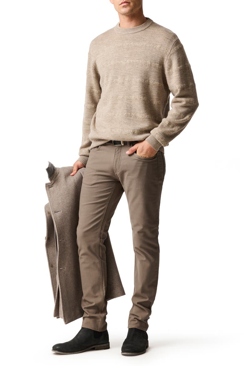 Bill's Way Textured Stripe Sweater, Alternate, color, NATURAL