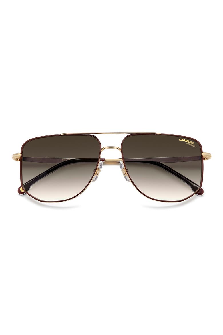 59mm Gradient Navigator Sunglasses, Alternate, color, GOLD BURGUNDY/ GREEN SHADED