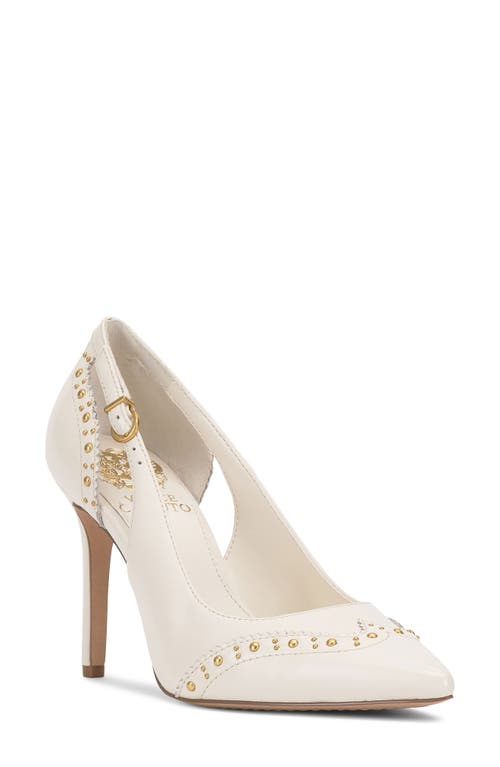 Vince Camuto Hally Studded Pointed Toe Pump In White