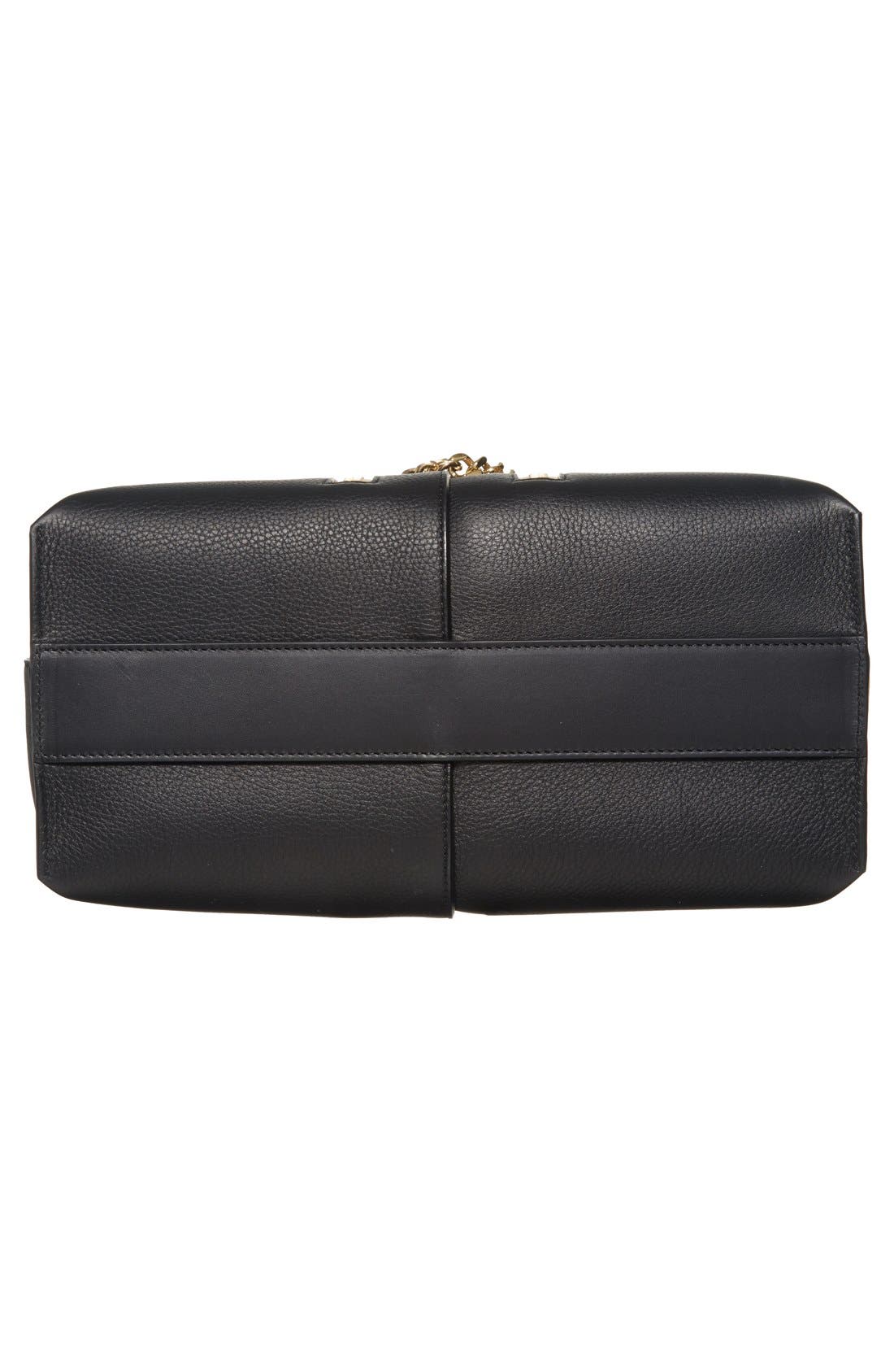 'Small Cate' Leather Satchel, Alternate, color, BLACK
