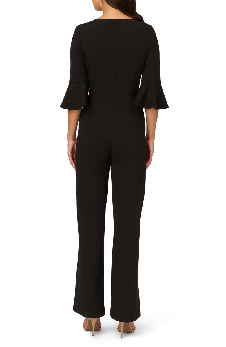 Adrianna Papell Tie Waist Wide Leg Jumpsuit, Alternate, color,