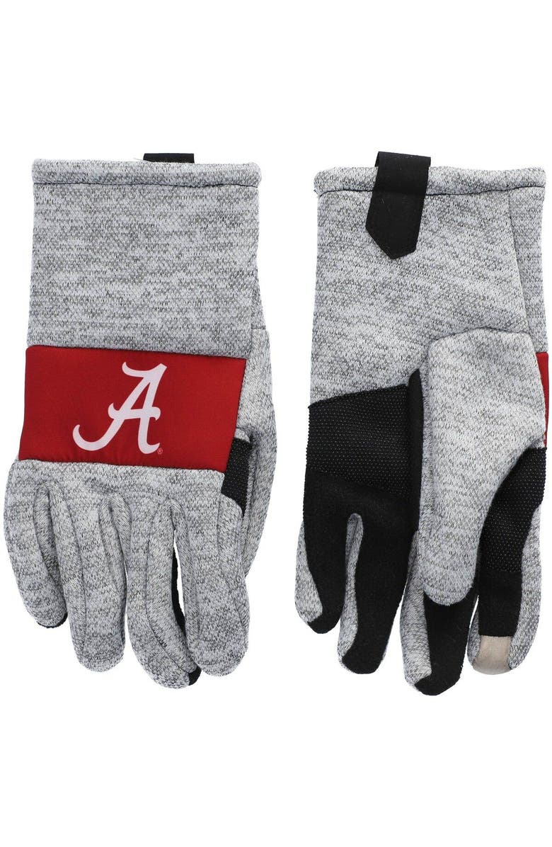 FOCO Men's FOCO Gray Alabama Crimson Tide Team Knit Gloves, Alternate, color, 