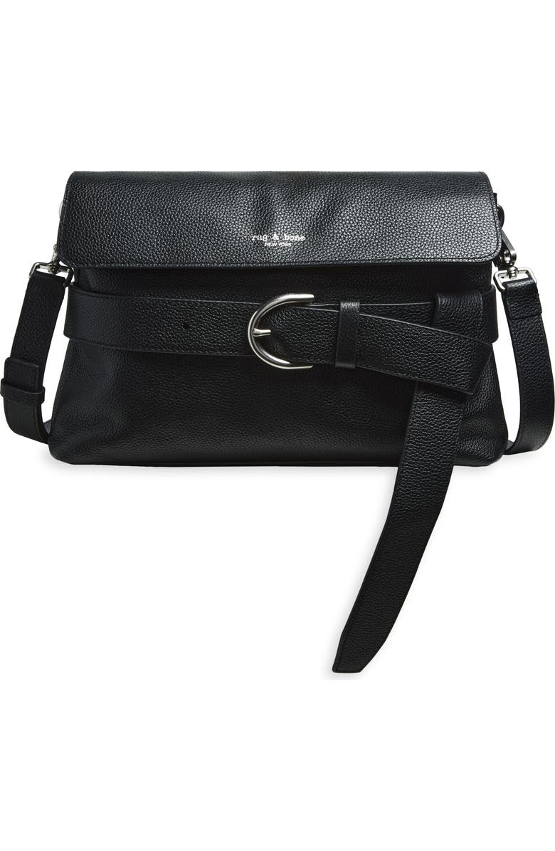 rag & bone Lexington Leather Crossbody Bag, Main, color, Black