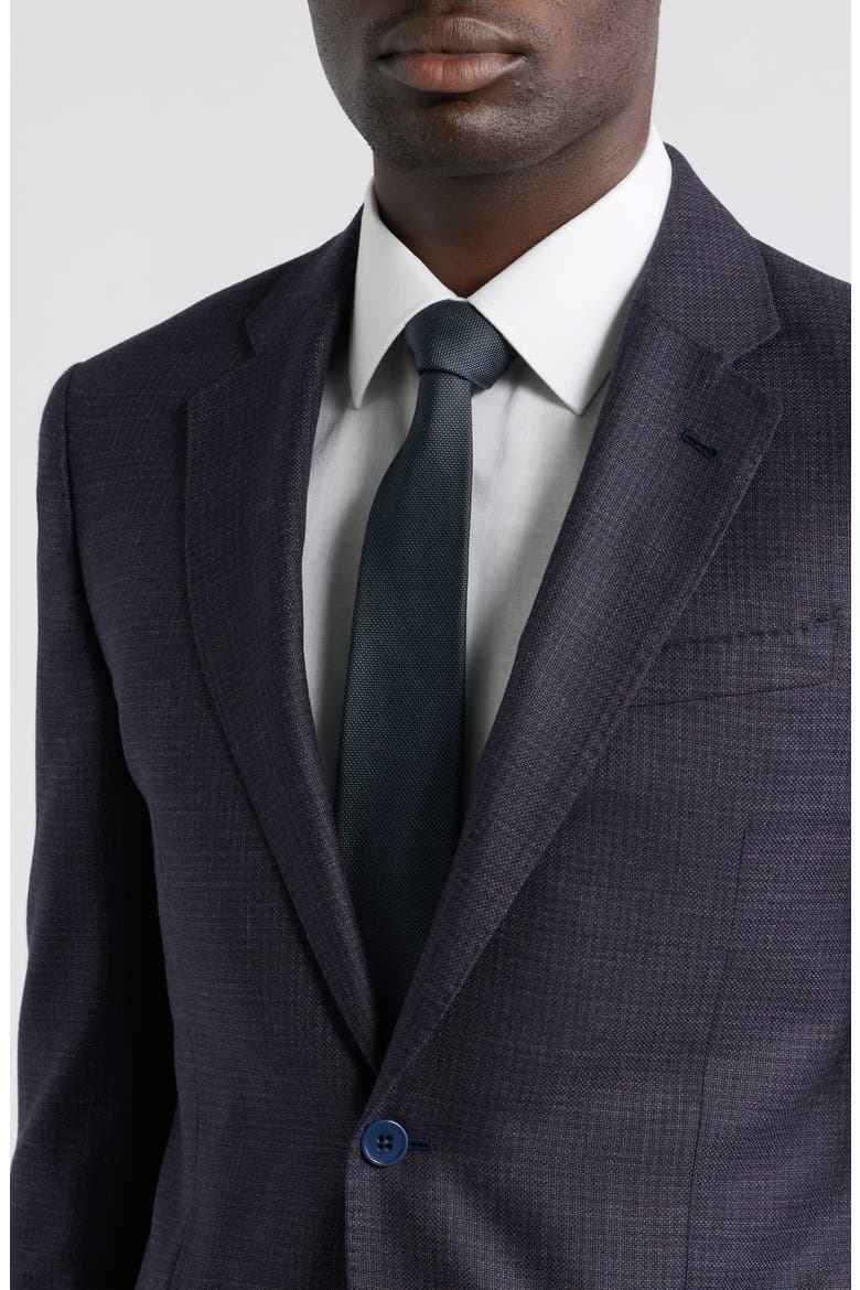Micro Box Virgin Wool Sport Coat, Alternate, color, NAVY
