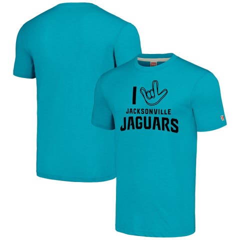 Unisex Homage  Teal Jacksonville Jaguars The NFL ASL Collection by Love Sign Tri-Blend T-Shirt