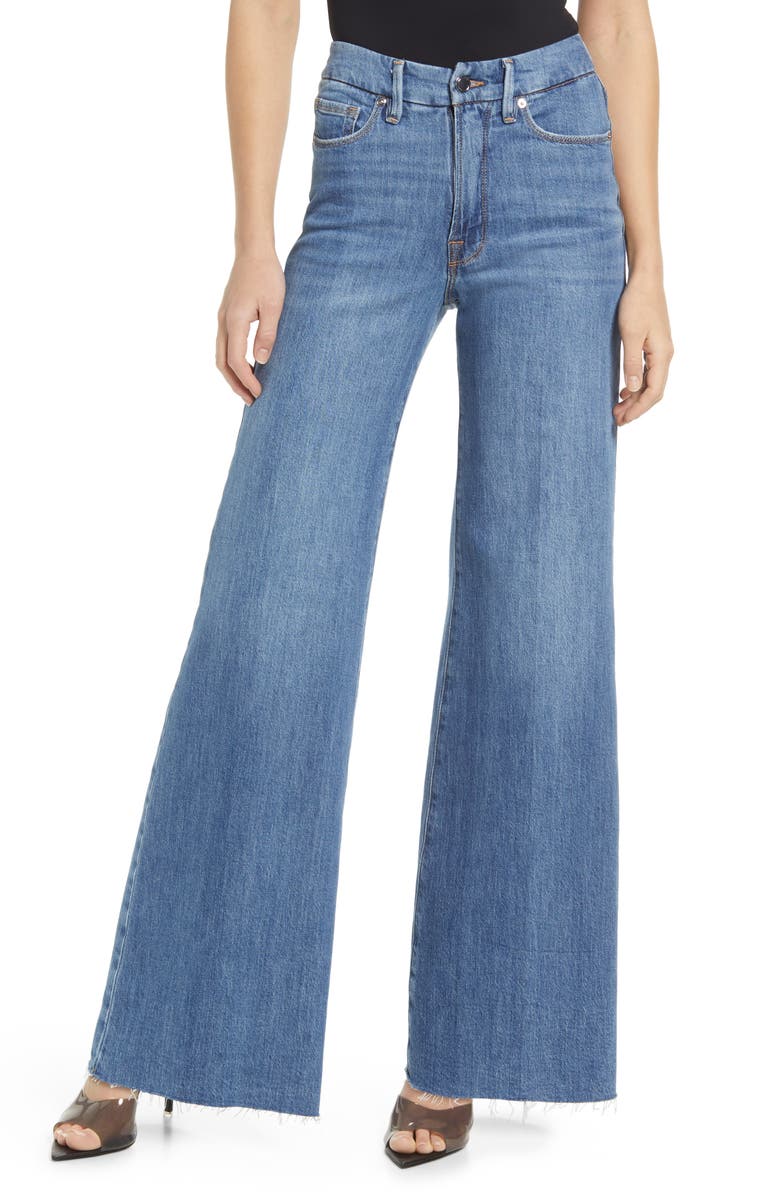 Good American Good Waist Palazzo Jeans, Main, color,