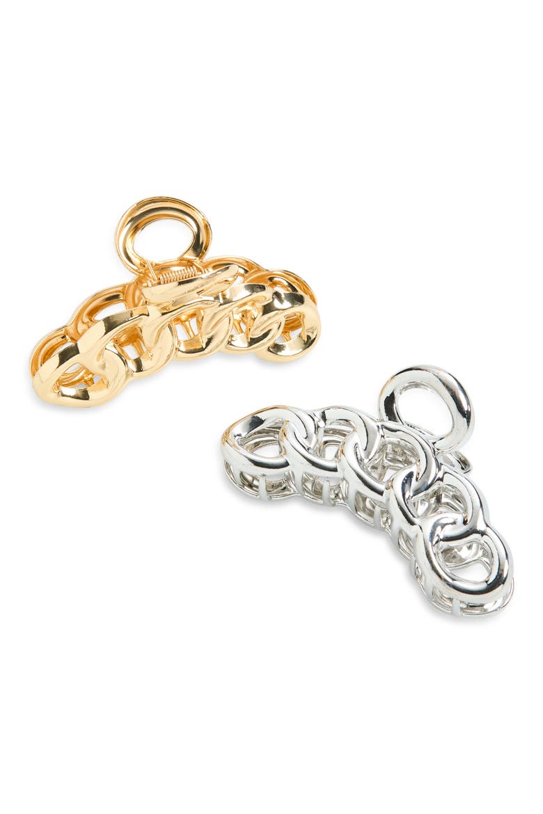 2-Pack Link Jaw Clip, Main, color, GOLD/ SILVER
