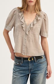 Madewell Ruffle Pintuck Top
